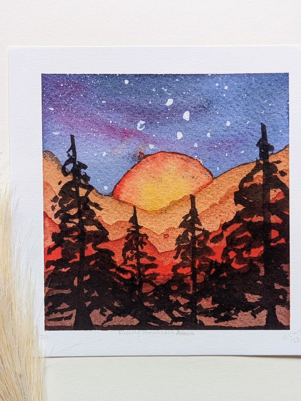 Rising Mountain Aurora — Limited Edition Art Print