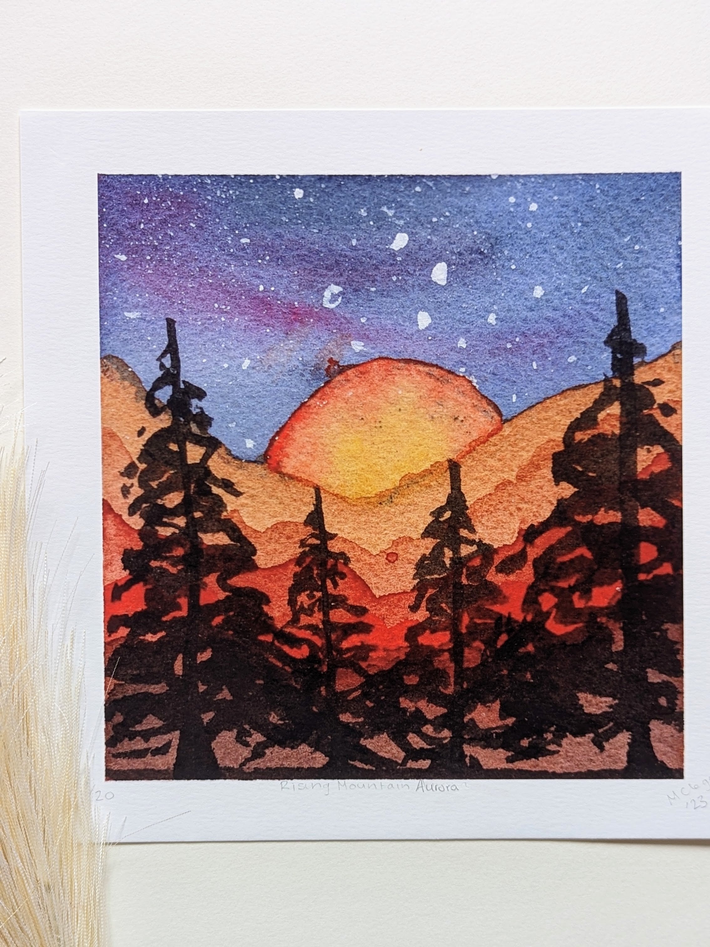 Rising Mountain Aurora — Limited Edition Art Print
