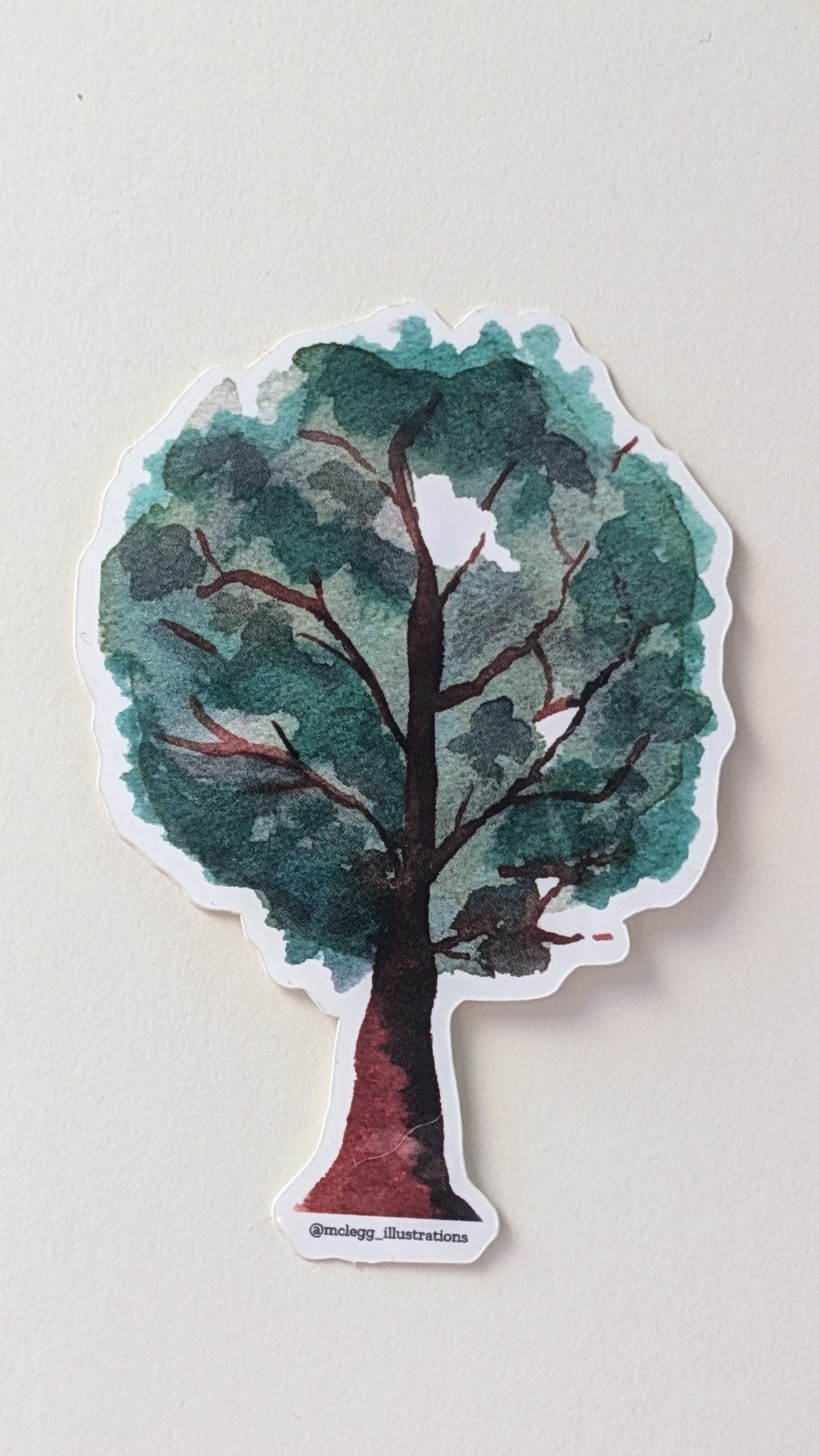 Watercolor Oak Tree Sticker