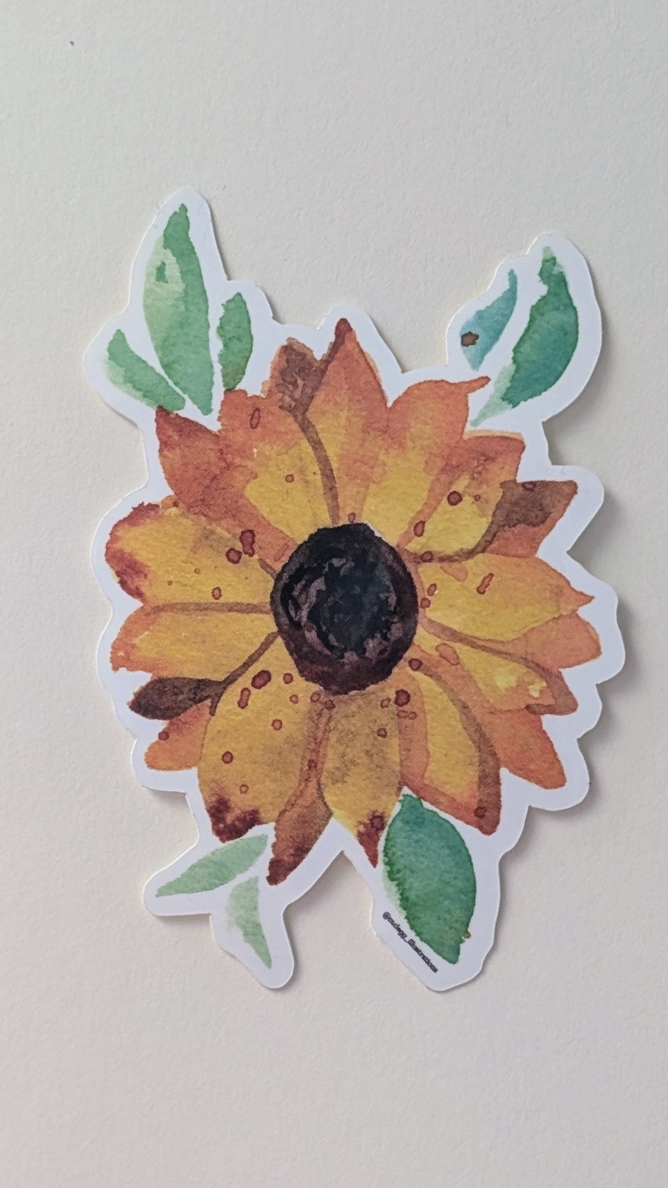 Sunflower Watercolor Sticker