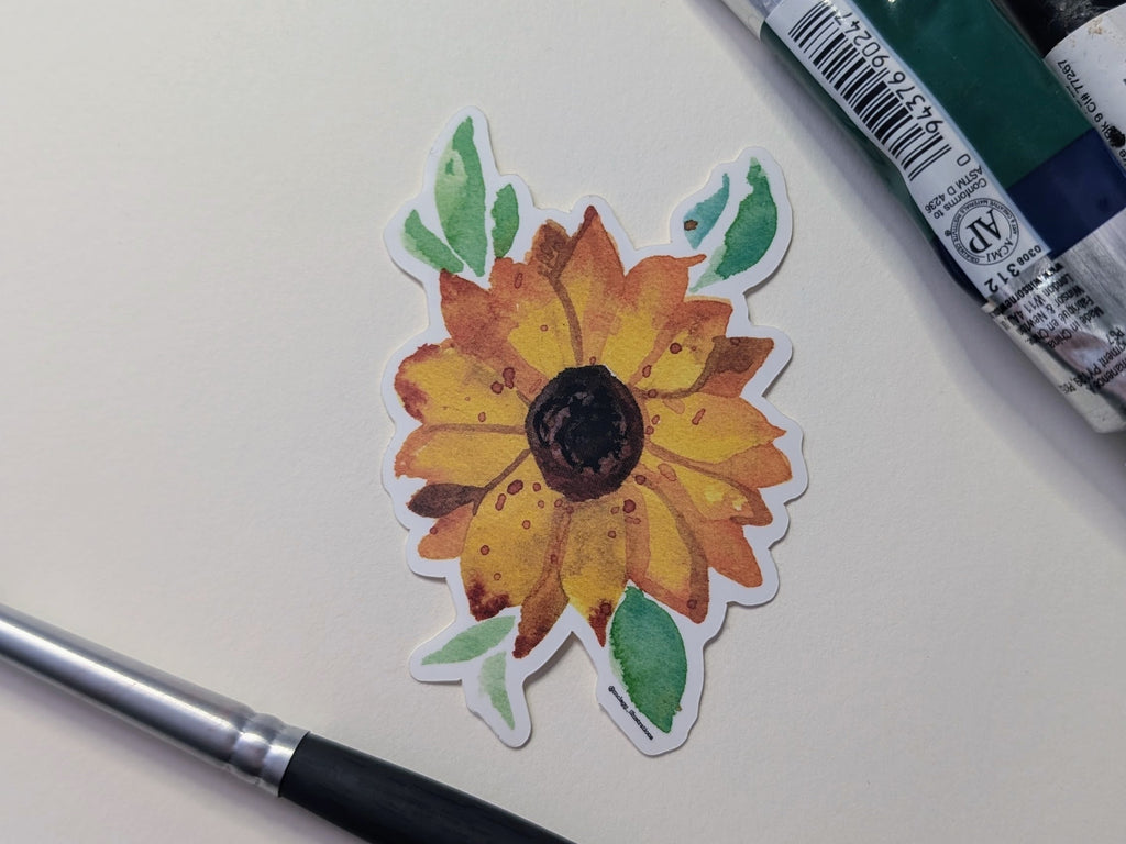 Sunflower Watercolor Sticker
