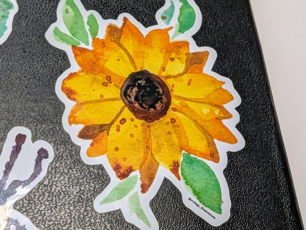 Sunflower Watercolor Sticker