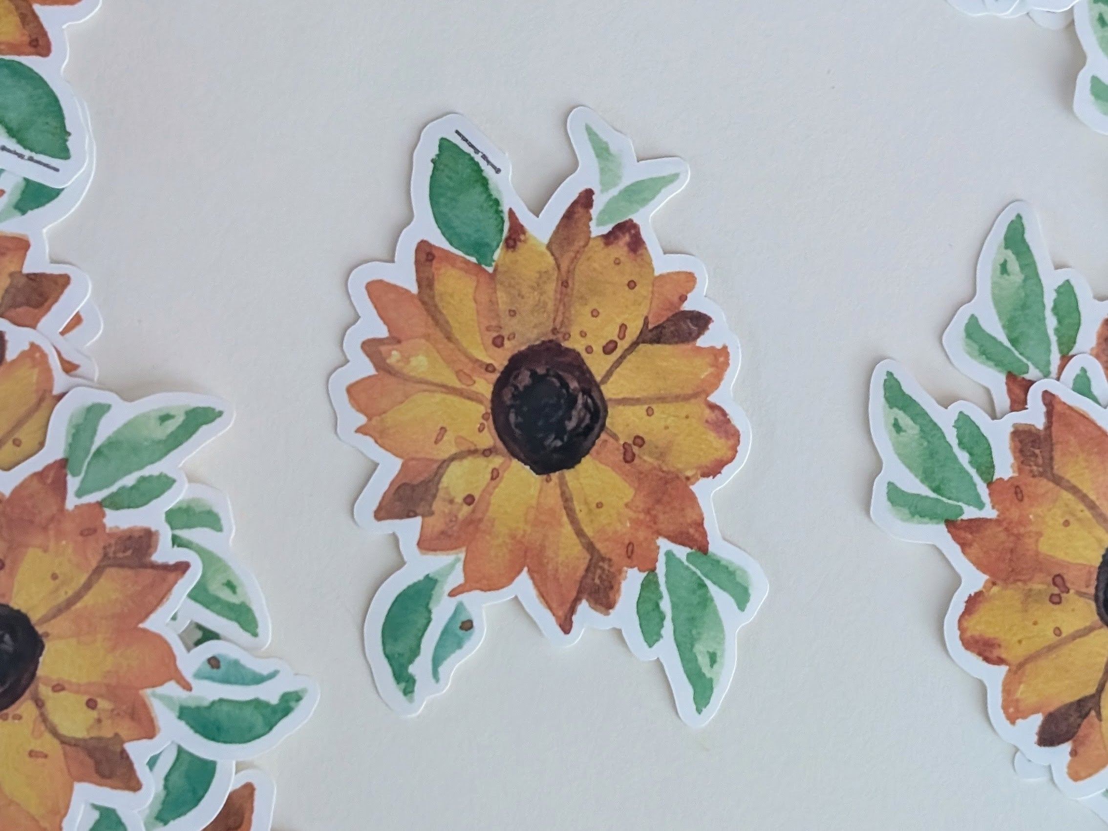 Sunflower Watercolor Sticker