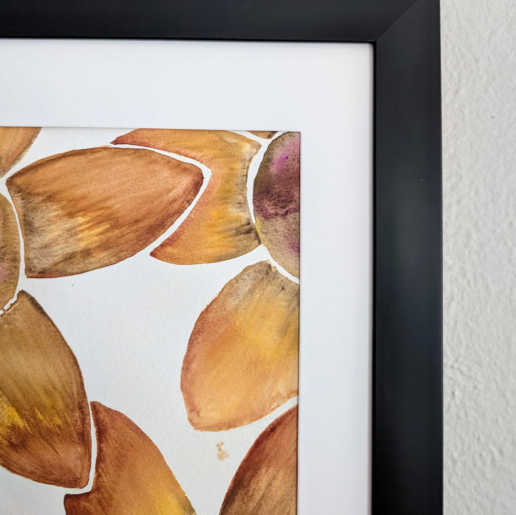 Sunflower Illustration, Original Watercolor Painting, 9 x 12 inches, Framed or Unframed