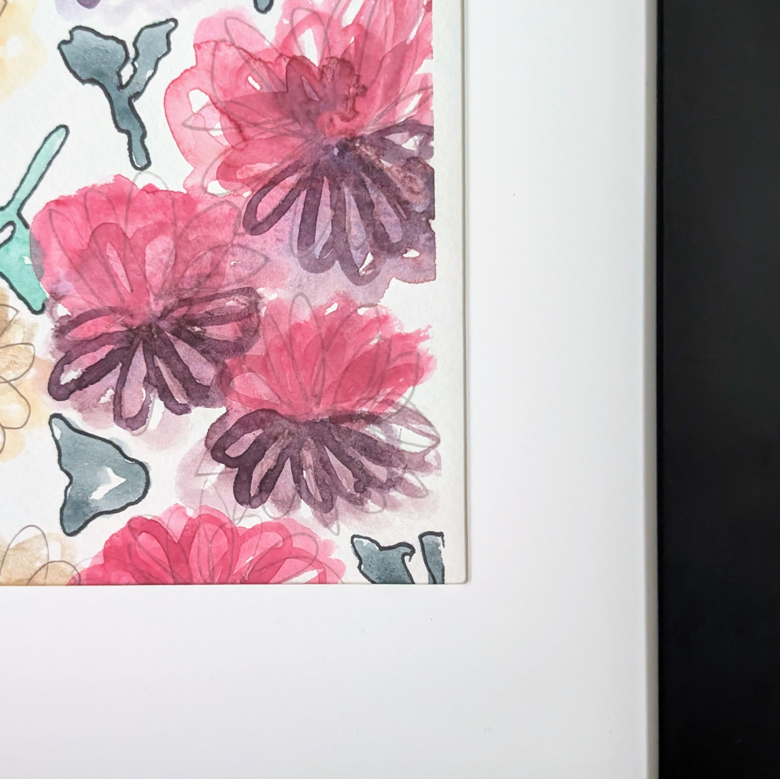Floral Arrangement #3, Original Watercolor Painting, 9 x 12 inches, Framed or Unframed