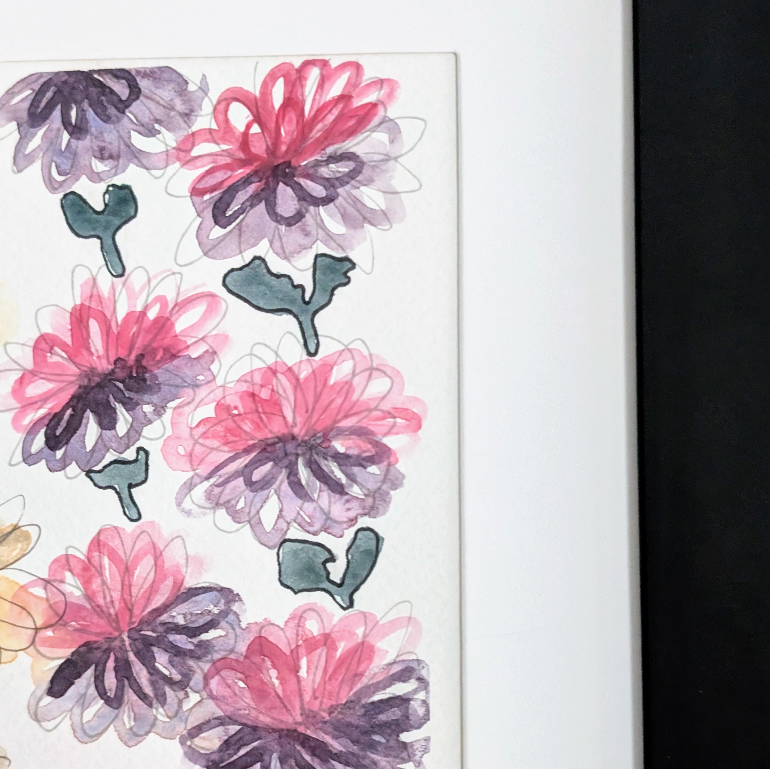 Floral Arrangement #3, Original Watercolor Painting, 9 x 12 inches, Framed or Unframed