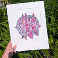 Coleus Plant Original Watercolor Painting, 9 x 12 inches, Framed or Unframed